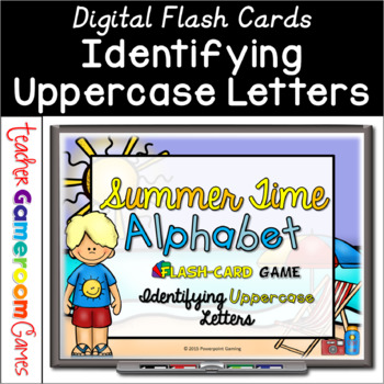 Preview of Summer Time Alphabet Flash Card Set