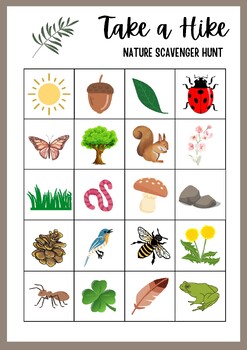 Preview of Summer Time Nature Theme Scavenger Hunts!