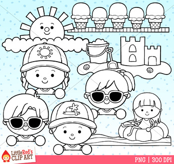 Summer Toppers Clip Art by LittleRed | TPT