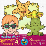 Summer Toppers | Movable Clipart | Set 4