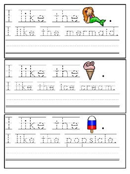 summer trace write sight word sentences by karlys kinders tpt