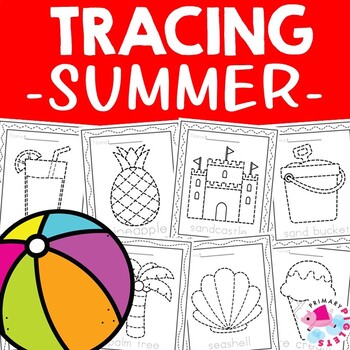 Preview of Summer Coloring Pages Sheets Tracing Worksheets Preschool Kindergarten Prek