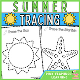 Summer Tracing Practice Worksheets for Preschool PreK and 