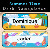 Summer Tropical Beach Nameplates, Tags, Cubby Labels | Bac