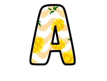 Preview of Summer, Tropical Bulletin Board Letters, Alphabet Posters,  Classroom Décor #