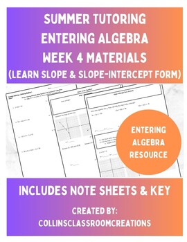 Preview of Summer Tutoring - Entering Algebra (Week 4)