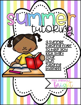 Preview of Summer Tutoring Flyer- Editable!