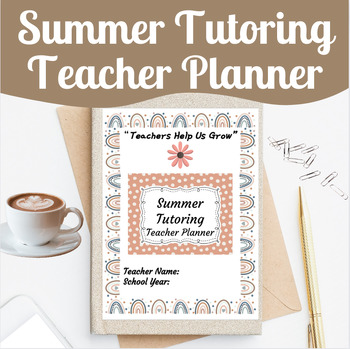 Preview of Summer Tutoring Teacher Planner Reg & Special Ed Printable & Digital FREE UPDATE