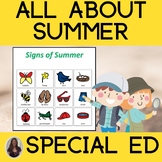 Summer Unit for Special Education PRINT AND DIGITAL