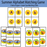 Summer Upper Case and Lower Case Letter Matching Activity Cards