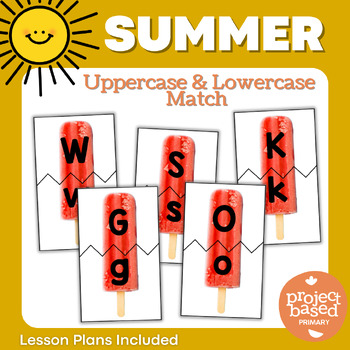 Preview of Summer Uppercase & Lowercase Match Puzzles