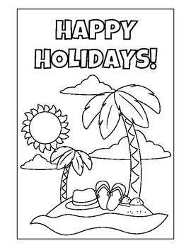 Preview of Summer Vacation Coloring Pages | 21 Pages of Beach and Summer Vibes