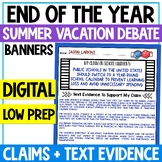 Argumentative Writing DIGITAL Banners - End of Year Activi