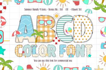 Preview of Summer Vacation Doodle Typography - Summer Teaching SVG- Summer Lettering game