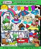Summer Vacation Clip Art for Kids and Classroom by DJ Inkers