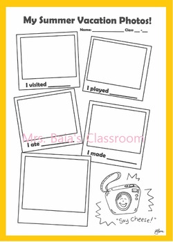 summer vacation worksheet teaching resources teachers pay teachers