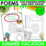 Summer Vacation Poem for Kindergarten & 1st Grade Activiti