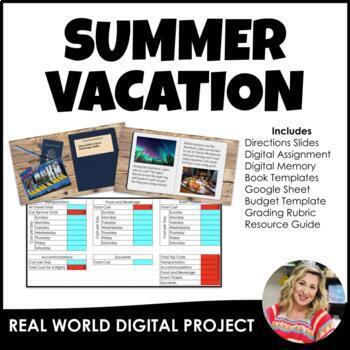 Preview of Summer Vacation Project - Integrates Personal Finance, ELA, and Math Skills
