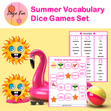 Summer Vacation Vocabulary Dice Games Set