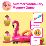 Summer Vacation Vocabulary Memory Game