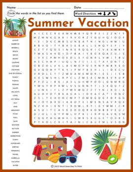 2x WORD SEARCH BOOKS 80 Pages Summer Holiday Family Quiz Puzzles & Solutions 
