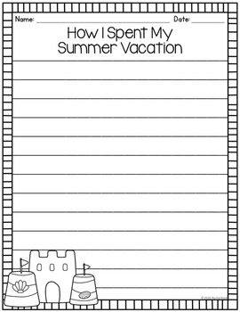 summer vacation creative writing