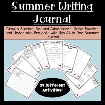 Preview of Summer Vacation Writing Journal: Prompts, Puzzles, & Projects for the Summer!