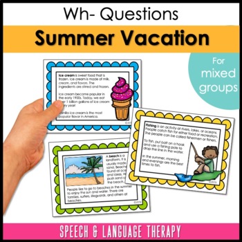 Summer Vacation for Speech & Language Therapy - Upper Elementary
