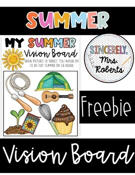 Vision Board and Goal Setting Bundle End of year Summer graduation goals