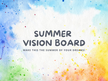 Vision Board and Goal Setting Bundle End of year Summer graduation goals