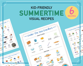 Preview of Summer Visual Recipe Pages For Kids