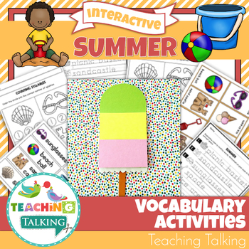 Summer Vocabulary Activities by Teaching Talking | TPT
