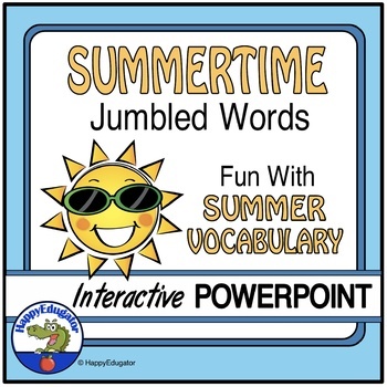 Preview of Summer Vocabulary Activity End of Year PowerPoint Game