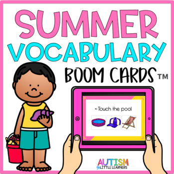 Preview of Summer Vocabulary Boom Cards™