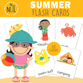 Summer Flash Cards by Natural Little Learners | Teachers Pay Teachers