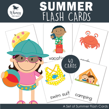 Summer Flash Cards by Whimsy Printables | Teachers Pay Teachers