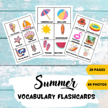 Summer Vocabulary Flashcards by New Kids Zone | TPT