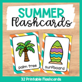 Summer Vocabulary Flashcards for ESL Vocabulary Practice, 