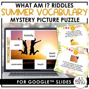 Summer Vocabulary Inferencing Activity | Digital Mystery Picture