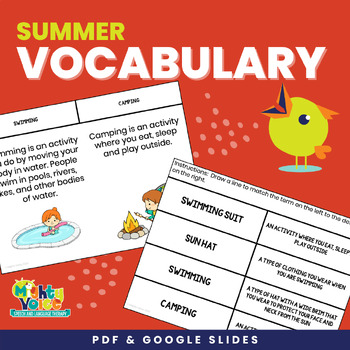 Summer Vocabulary & Language Activities for Preschool & Early ...