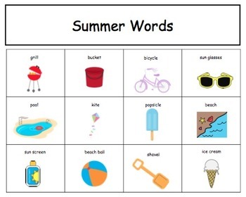 summer vocabulary mini unit for special education by the autism helper