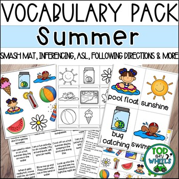 Summer Vocabulary Pack by TOD On Wheels | Teachers Pay Teachers