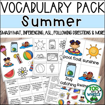 Summer Vocabulary Pack by TOD On Wheels | TPT