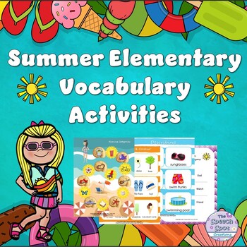 Summer Elementary Vocabulary Activities for Speech-Language Therapy