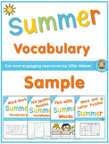 Free Summer Vocabulary Practice
