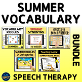 Summer BUNDLE Speech Therapy Activities for Language Skill