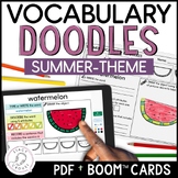 Summer Vocabulary Activities Speech Therapy Worksheets Boo