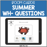 Summer WH Questions BOOM Cards - ESY Speech Therapy - Visu