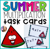 Summer Multiplication Task Cards  (Third and Fourth)