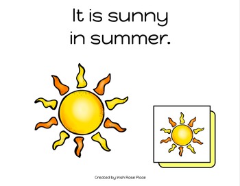 Summer Weather Matching Book (Adapted Book) by Irish Rose Place | TPT